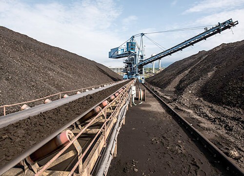 Förderband für den Kohlebergbau